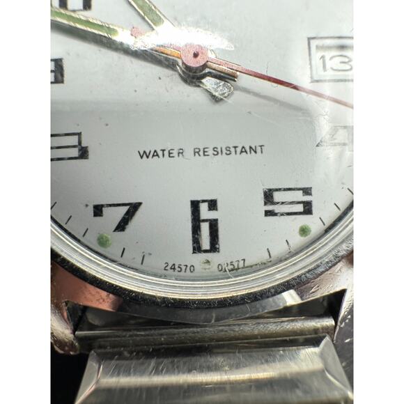 VTG 1977 Timex Sprite Mechanical Watch Rare Version 24570 02577 Stretch Band main image 7